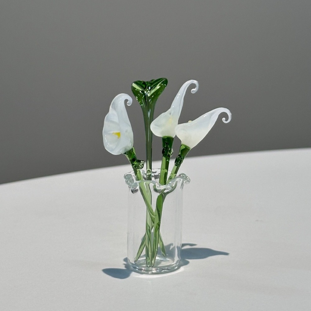 Plant Desk Mini - 1 adet el yapımı cam çiçek