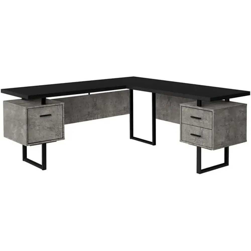 Home Office L Shaped Desk - Ev Ofisi için Depolama Alanlı L