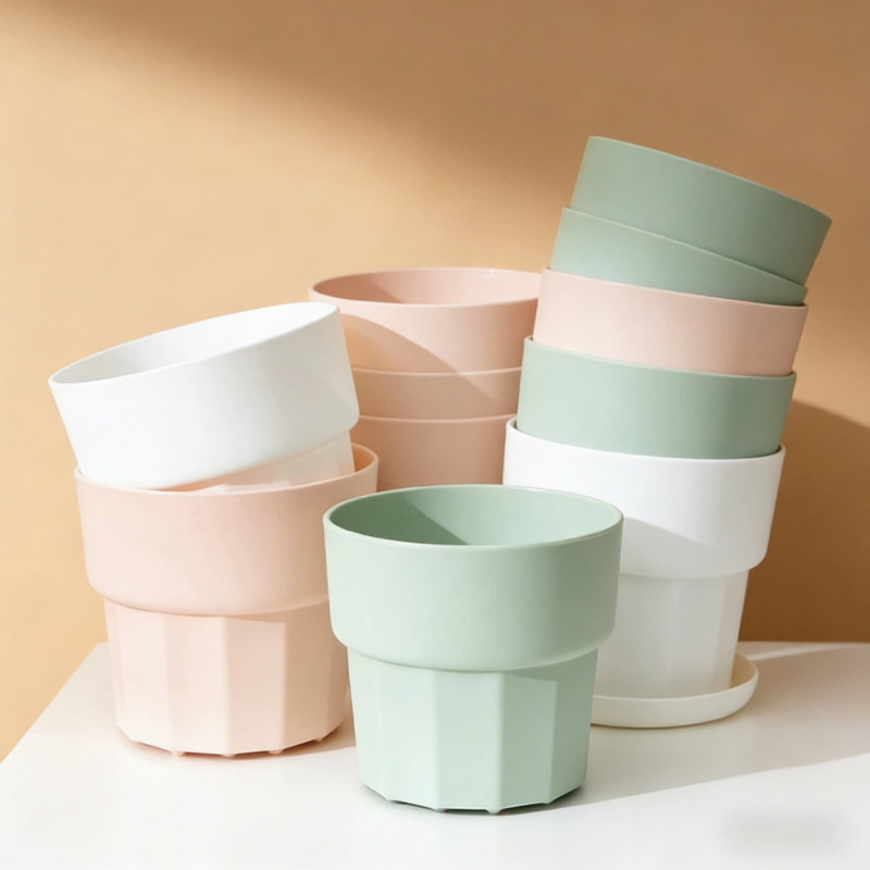 Plant Desk Mini - Kalınlaştırılmış Kırılmaz Plastik Reçine Saksı İskandinav