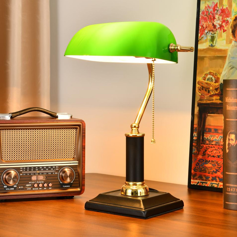 Home Office Lamp - Vintage Repüblikan Şangay Amerikan Retro Pirinç