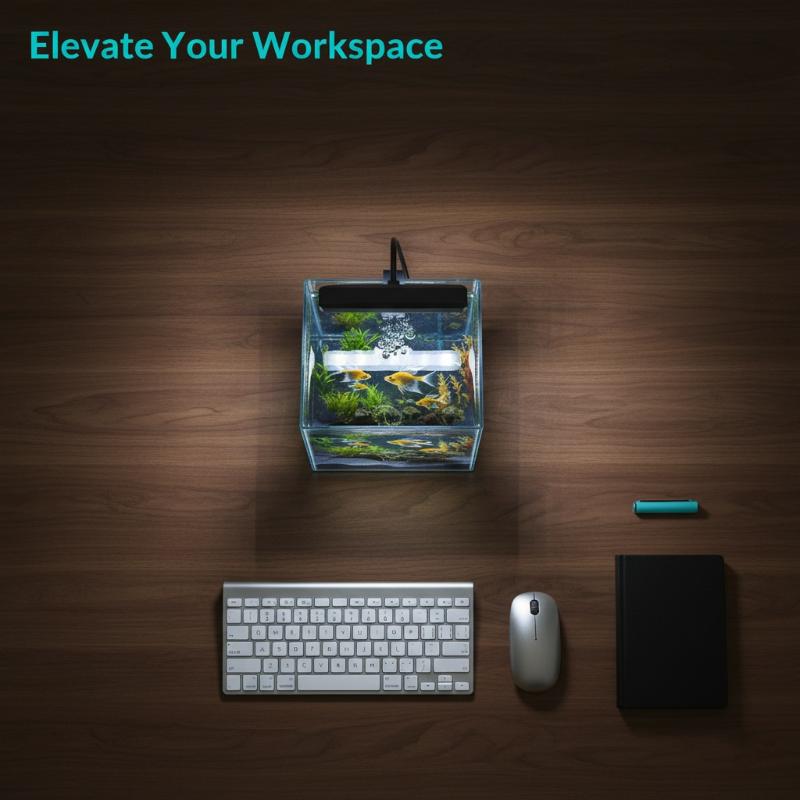 Home Office Lamp - USB Akvaryum Klipsli Işık Esnek Boyunlu