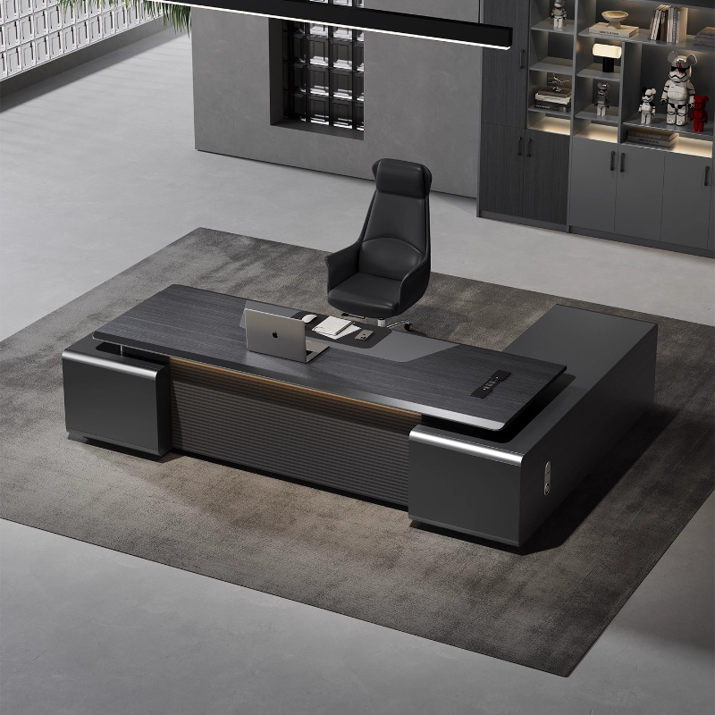Home Office Work Table - Lüks L Şekilli Bilgisayar Masası Depolama