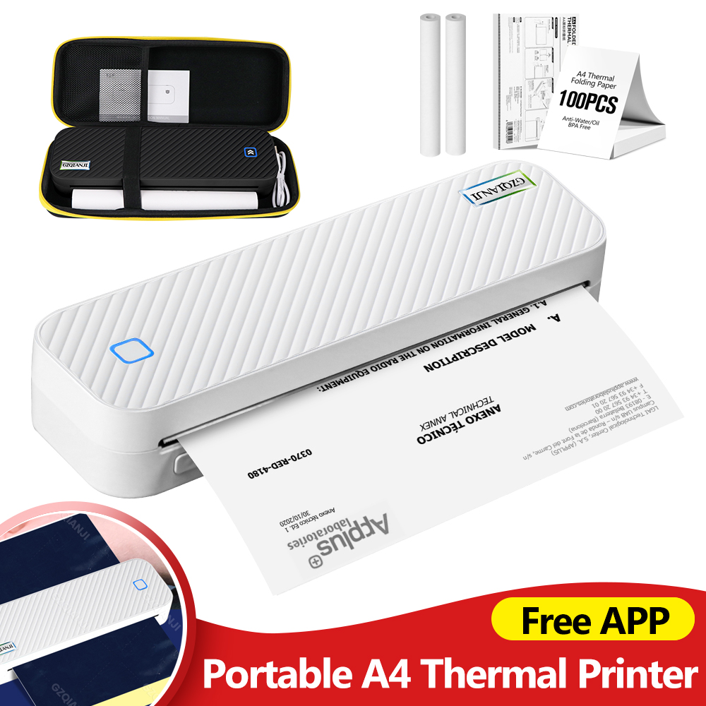 Home Office Travel Document - Taşınabilir A4 Termal Yazıcı Bluetooth Fotoğrafları