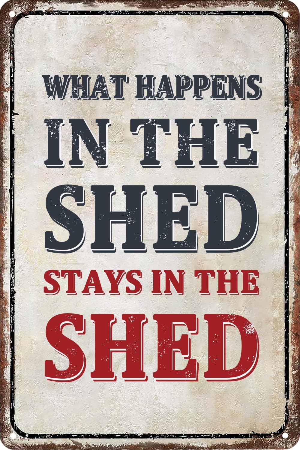 Home Office Shed - Komik Bar Tabelası Garaj Dekoru Vintage