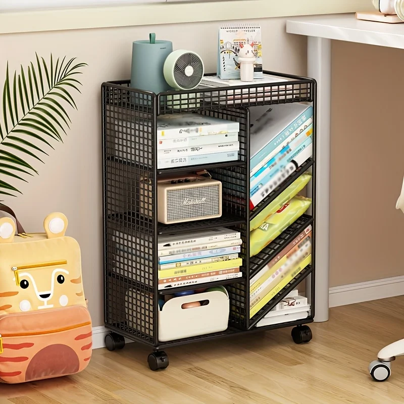 Home Office Shed - Tekerlekli Kitap Arabası - Metal Mobil