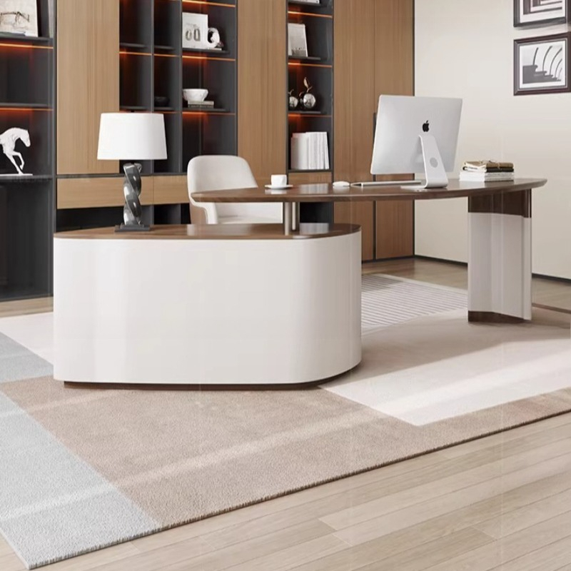Home Office L Shaped Desk - Ayarlanabilir Yönetici Ofis Masası Rafları L
