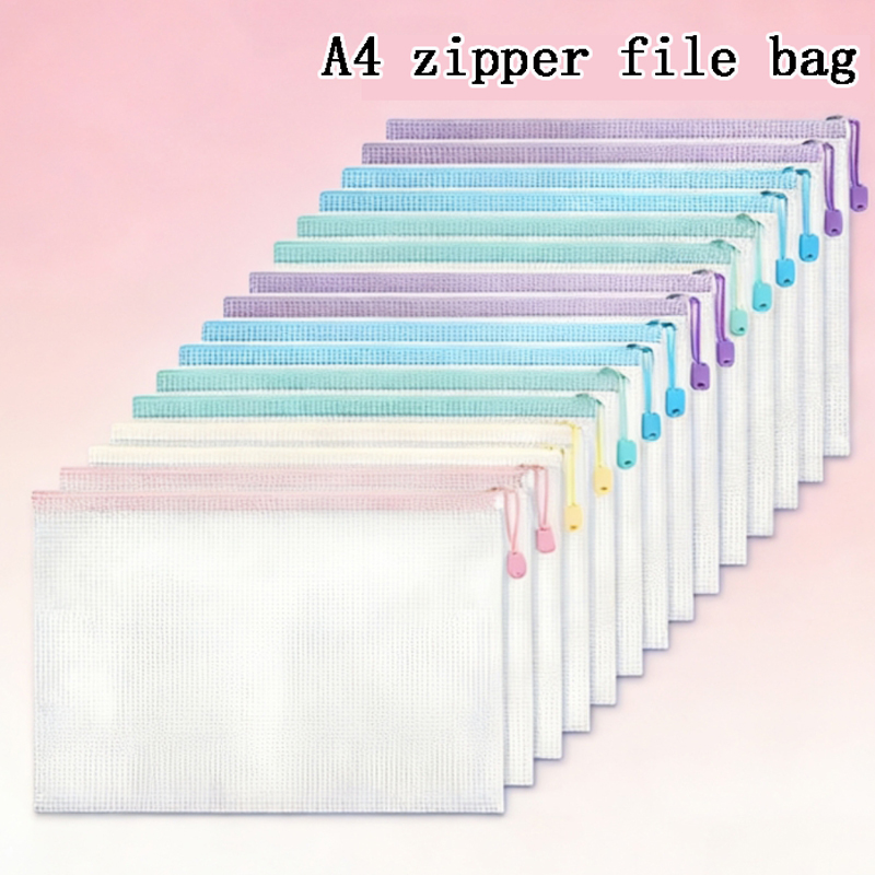 Home Office Travel Document - Makaron Renkli Su Geçirmez A4 Kareli