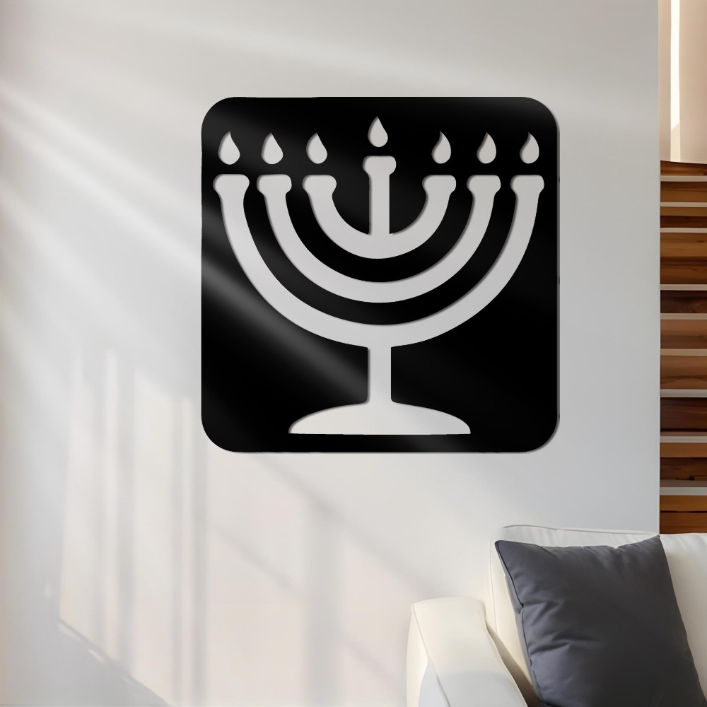 Free Home Office - CIFBUY Demir Duvar Sanatı Vintage Menorah