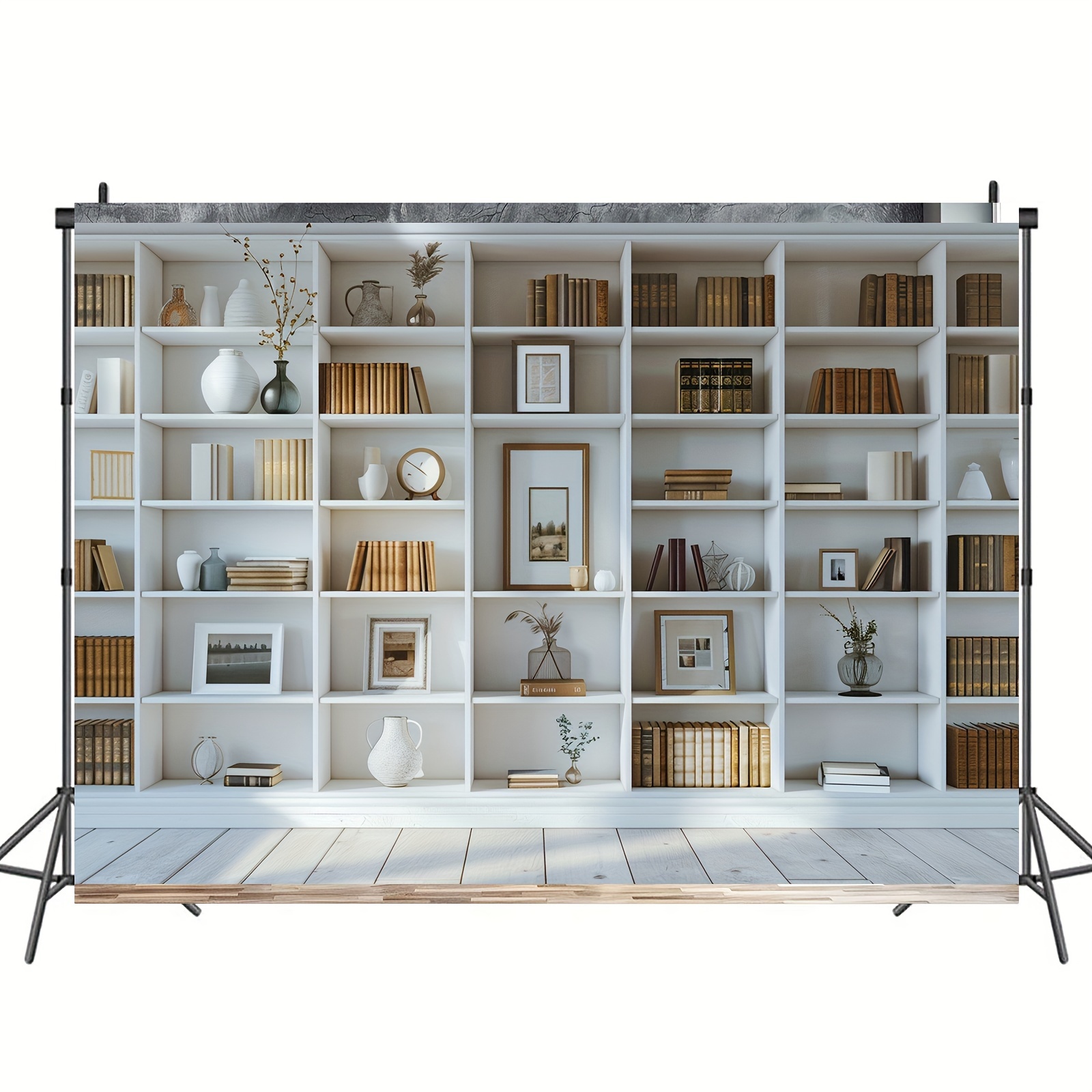 1 adet Beyaz Kitaplık arka pla - Home Office Zoom Background Free incelemesi ve fiyatı