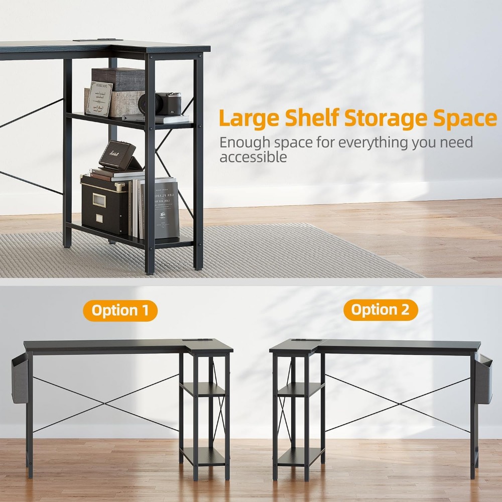 L Şeklinde Prizli Bilgisayar M - Home Office L Shaped Desk incelemesi ve fiyatı