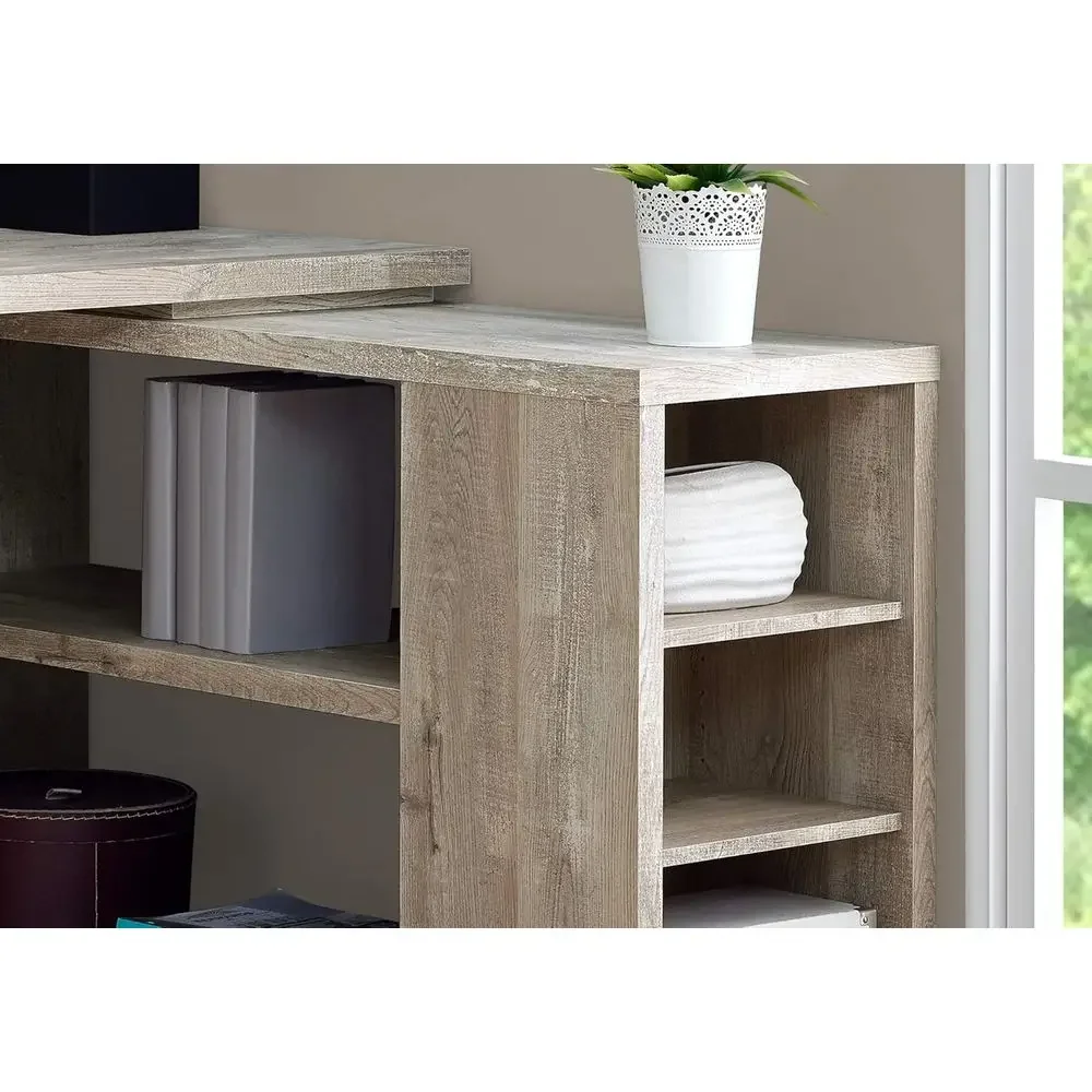 60 L Şekilli Masa, Gri Kahvere - Home Office L Shaped Desk incelemesi ve fiyatı