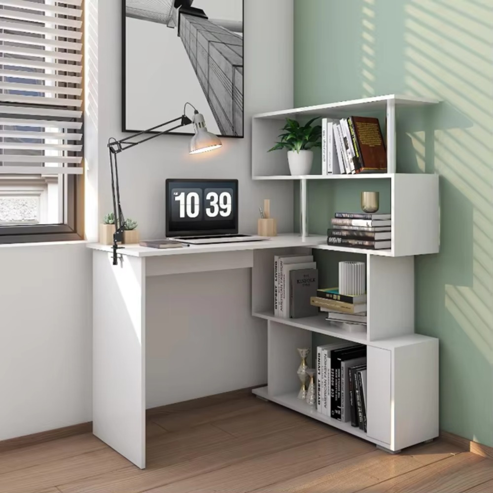 L Şekilli Kitaplıklı Bilgisaya - Home Office L Shaped Desk incelemesi ve fiyatı