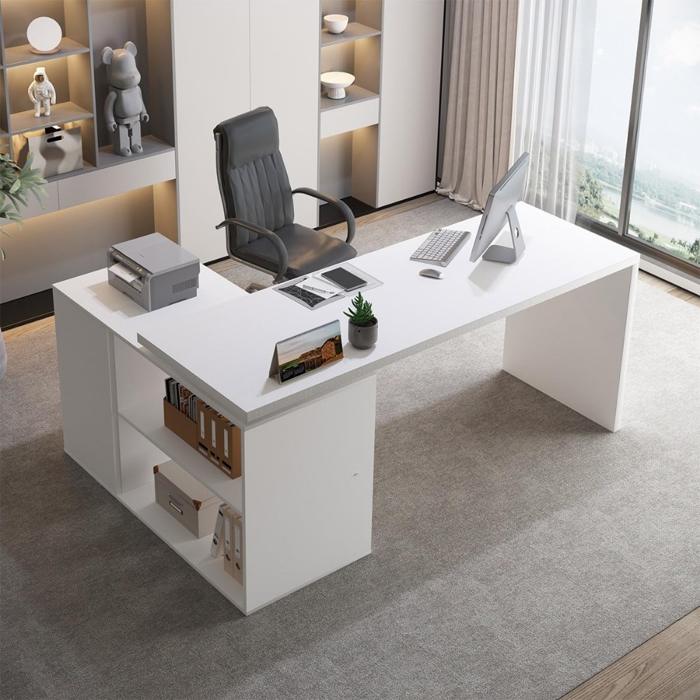 HSH Beyaz L Şekilli Bilgisayar - Home Office L Shaped Desk incelemesi ve fiyatı