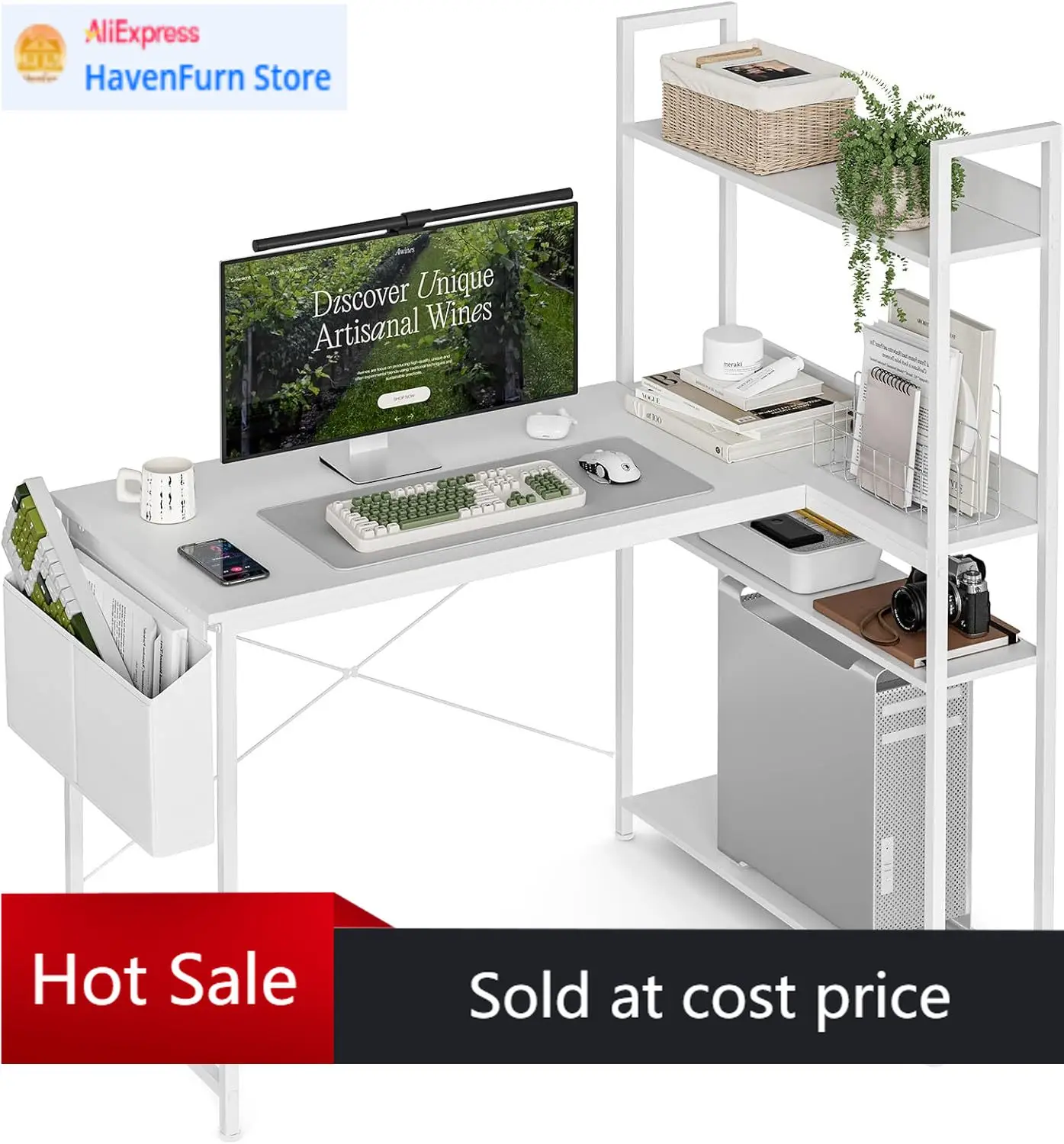 47 İnç L Şeklinde Çift Taraflı - Home Office L Shaped Desk incelemesi ve fiyatı