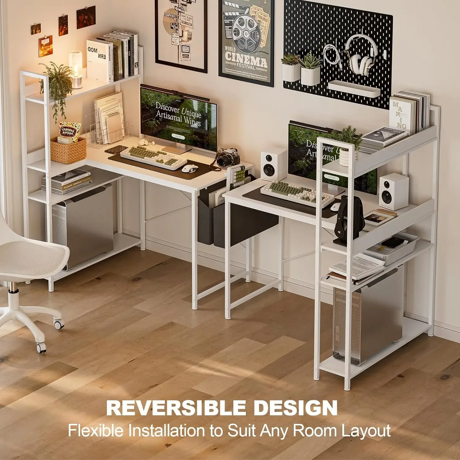 47 İnç L Şeklinde Çift Taraflı - Home Office L Shaped Desk incelemesi ve fiyatı