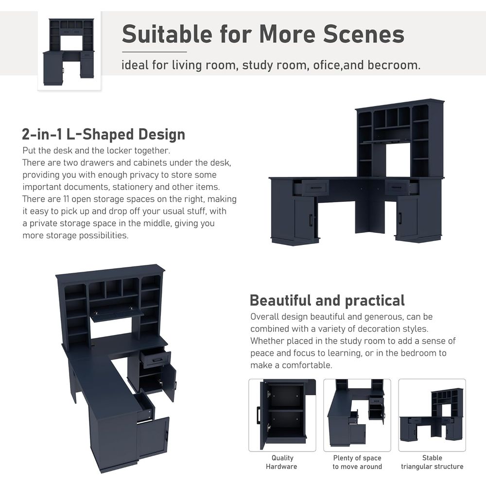 L Şekilli Çalışma Masası, Üst  - Home Office L Shaped Desk incelemesi ve fiyatı
