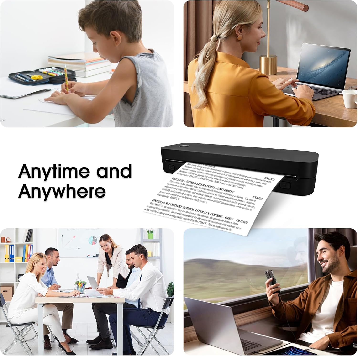 Taşınabilir A4 Termal Yazıcı B - Home Office Travel Document incelemesi ve fiyatı