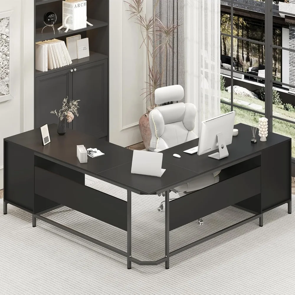 TVU 59'' L Şekilli 6 Ahşap Çek - Home Office L Shaped Desk incelemesi ve fiyatı