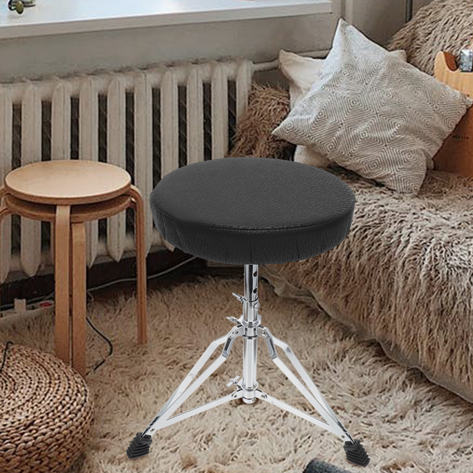 Yuvarlak Tabure Kılıfı Siyah E - Home Office With Sofa incelemesi ve fiyatı